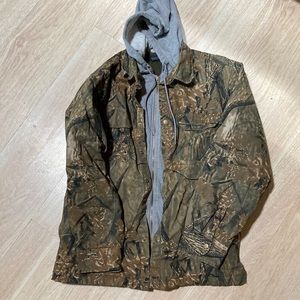 Faded Glory hooded jacket 100% cotton lining 100% nylon 34/36